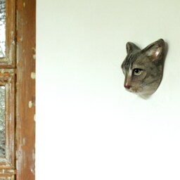 Custom Cat Portrait/Cat Memorial Wall Mount, Art Sculpture, Faux Taxidermy - thumbnail 4