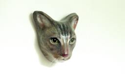Custom Cat Portrait/Cat Memorial Wall Mount, Art Sculpture, Faux Taxidermy - thumbnail 1