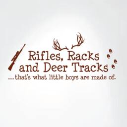 Rifles Racks & Deer Tracks That's What Little Boys Are Made Of Wall Decal Sign Sticker Room Decor Hunt - thumbnail 3