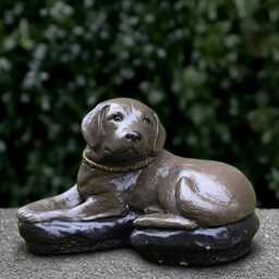 Garden Labrador Statue Concrete Dog Sculpture Outdoor Pet Ornament Handmade Front Door Decor Lover Gift Memorial - thumbnail 2