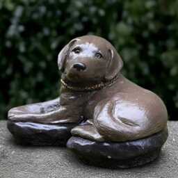 Garden Labrador Statue Concrete Dog Sculpture Outdoor Pet Ornament Handmade Front Door Decor Lover Gift Memorial - thumbnail 3