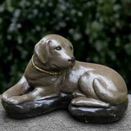 Garden Labrador Statue Concrete Dog Sculpture Outdoor Pet Ornament Handmade Front Door Decor Lover Gift Memorial - thumbnail 4