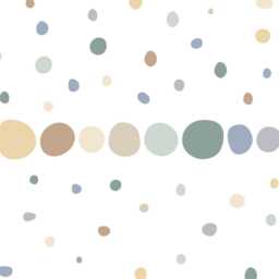 Neutral Polka Dot Wall Decals Soft Pastel Nursery Decor - 150 Pack, 1-3.5 Inch - thumbnail 2