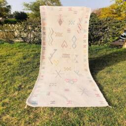 Moroccan Rug Beni Ourain Style - Handwoven Rug, Bathroom Kitchen Bedroom Nursery Rag Rug Portuguese, Boho 10x3Ft - thumbnail 3