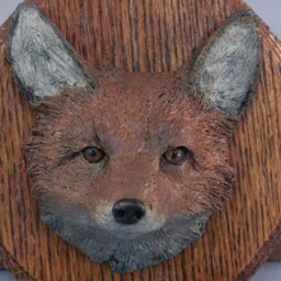 Original Bronze Red Fox Vixen Sculpture Figure Wall Hanging Plaque Hot Cast Bronze Metal Casting Lost Wax Method - thumbnail 2