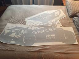 Sprint Car Decal, Outlaws Decal, Race Vinyl Sticker, Race Mural Decor, Kid's Bedroom Empire Super Sprint Dirt Track - thumbnail 1