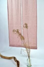 Pink Linen Noren Curtain Japanese Room Divider - thumbnail 1