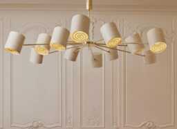 1950's Mid Century Style 12 Arm Brass With Spring Sputnik Chandelier Light Branch Fixture Kingdomslightltd - thumbnail 1