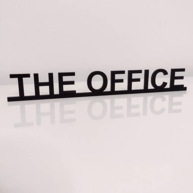 The Office Door Sign, Acrylic Topper, Shelf Decor, Frame Art, Wall Novelty Sign Gift For Him Her