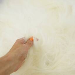 On Sale Exclusive Genuine Natural Icelandic Sheepskin Rug, Pelt, Super Soft Long Fur Large Throw White Sheep Skin - thumbnail 4