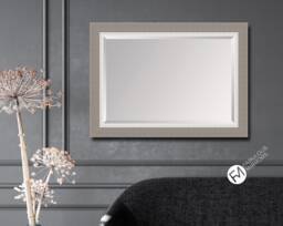 Large Gunmetal Silver Framed Mirror Modern Brushed Elegant Edge Wall - Choice Of Size Premium Quality Free P&p - thumbnail 1