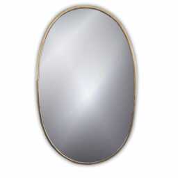 Brass Oval Mirror Handmade Asymmetrical Vanity Wall Decor Mirror - thumbnail 3
