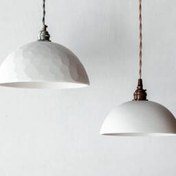 Translucent Porcelain Pendant Light Modern Ceramic Lighting, Medium Size - thumbnail 3