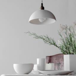 Translucent Porcelain Pendant Light Modern Ceramic Lighting, Medium Size - thumbnail 2
