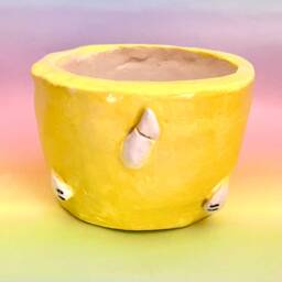Dog Plant Pot Cute Handbuilt Ceramic Planter - thumbnail 3
