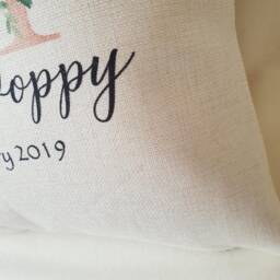 Personalised Rose Gold Initials Cushion, Wedding Gift, Mr & Mrs, Bride Groom, Husband Wife, Anniversary Keepsake, Letters - thumbnail 2