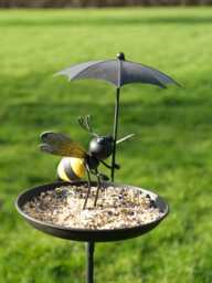 Bee Birdbath Bird Bath Feeder Garden Water Bowl Gift Decor Decoration Stake