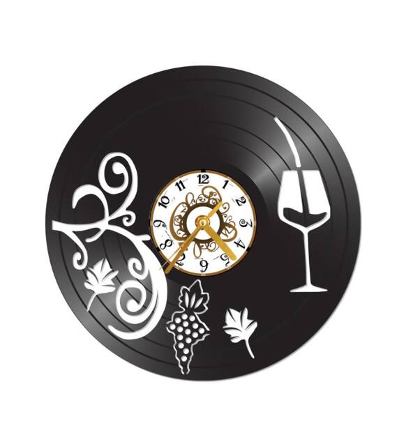 Free Shippingwine Lovers Vinyl Record Clock - image 1