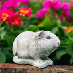 Concrete Guinea Pig Statue Stone Pet Figurine Cement Sculpture Outdoor Garden Art Yard Ornament Handmade Decor Animal Lover Gift - thumbnail 2