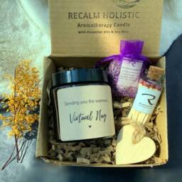 Virtual Hug Candle, Mother's Day Gift For Mum, Luxury Aromatherapy Soy Wax Candle in Apothecary Jar, Thinking Of You Sympathy Comfort - thumbnail 2