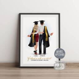 Personalised Couple Graduation Gift, Gift For Boyfriend, Best Friends Graduation, Grads 2022 - thumbnail 2