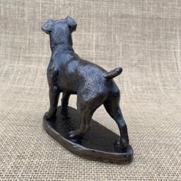 Patterdale Terrier Standing Sculpture Cold Cast Bronze Dog Figurine, Gift, Pet Memorial, Trophy - thumbnail 4