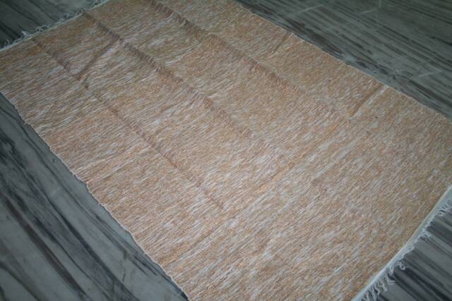 "Handmade Cotton Chindi Kilim Rug - Indian Woven Decor - 45""x70" - image 1