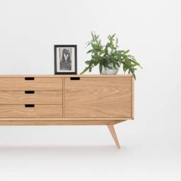 Heim - Mid-Century Modern Oak Sideboard, Stylish Wooden Credenza For Dining Room - thumbnail 3