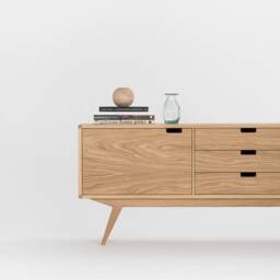 Heim - Mid-Century Modern Oak Sideboard, Stylish Wooden Credenza For Dining Room - thumbnail 2