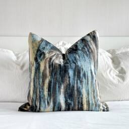 Rustic Indigo Bark Design Pillow Cover Wabi Sabi Style - 20 - thumbnail 2