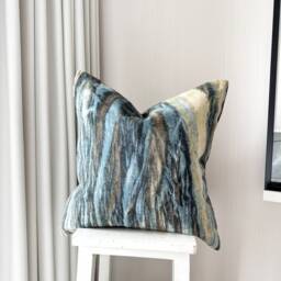 Rustic Indigo Bark Design Pillow Cover Wabi Sabi Style - 20 - thumbnail 4