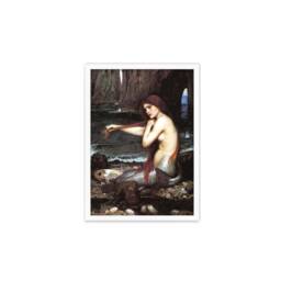 Mermaid Framed Art Print Poster Wall Mounted Quirky Fairy Tale Pre-Raphaelite John William Waterhouse Classic Painting Victorian Edwardian - thumbnail 2