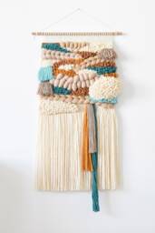 Chunky Woven Wall Hanging Modern Bohemian Tapestry With Tassels