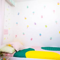 Ice Cream Theme Pack Wall Decal, Plastic-Free Wall Stickers For Kids Rooms - thumbnail 3