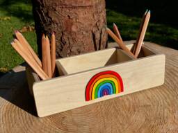 Desk Hero Rainbow, Personalized Pen Holder For Children, Rainbow - thumbnail 1