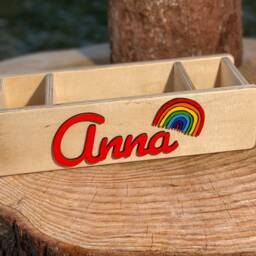 Desk Hero Rainbow, Personalized Pen Holder For Children, Rainbow - thumbnail 3