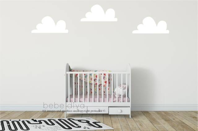 Kids Wall Decals Clouds, Nursery, Nursery Decals, Decor, Stickers, Baby Stickers - image 1