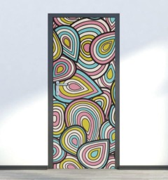 Abstract Art Door Sticker, Wallpaper, Mural, Wall Decor, Decor Wrap, Fridge - thumbnail 1