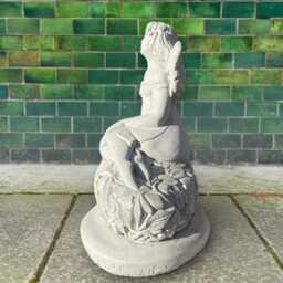 Whimsical Stone Nymph Sculpture Concrete Garden Fairy Statue Handcrafted Yard Decor Outdoor Cement Elf Figurine Lawn Ornament Fantasy Art - thumbnail 3