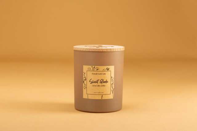 Soy Wax Candle - Sandalwood & Vanilla Hand-Poured Scented Jar - image 1