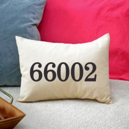 Personalized Pillow, Housewarming, Area Code, Zip Moving Gift, Military, Cotton Anniversary, 2nd, Wedding Mother's Day Gift - thumbnail 3