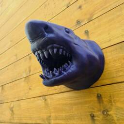 Great White Shark Wall Mount - Animal Decor 3D Printed - thumbnail 1