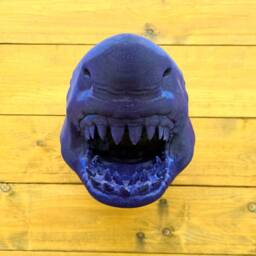 Great White Shark Wall Mount - Animal Decor 3D Printed - thumbnail 3