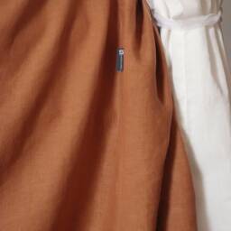 Linen Bedspread Terracotta Rust - Washed Blanket Minimalist Bedding Natural Coverlet Earth Tone Bedroom Decor - thumbnail 3