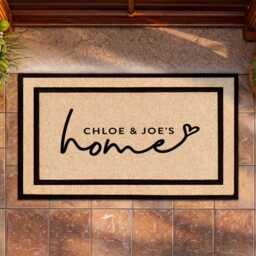 Handmade Custom Couples Doormat - Personalized Wedding Gift - thumbnail 3