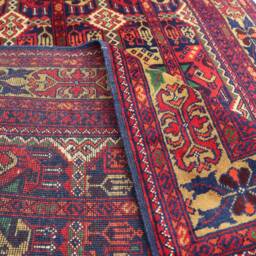 Turkmen Tekke Bukhara Rug 3'2x4'10 Ft Handmade Wool Top Quality Oriental Afghan Rug, Ala Bakhmal Design Bedroom Kitchen Living Room - thumbnail 4