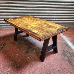 steampunk Coffee Table - Retro Industrial Art - thumbnail 4