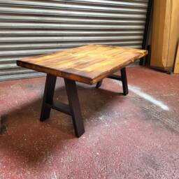 steampunk Coffee Table - Retro Industrial Art - thumbnail 3