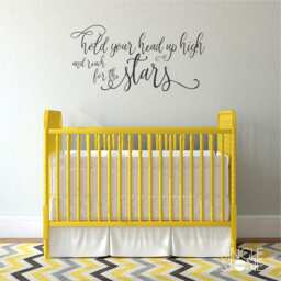 Reach For The Stars Nursery Wall Decal Quote - Custom Vinyl Decor - thumbnail 1