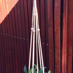 Handmade Macrame Plant Hanger Natural Cotton Cord, 40-Inch Hanging Planter - thumbnail 3